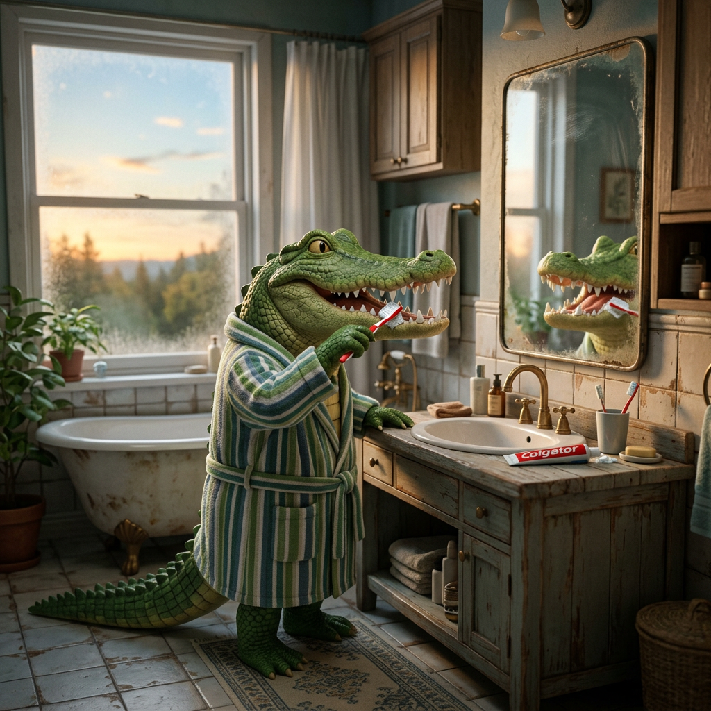 When My Inner Crocodile Reaches for the Toothbrush